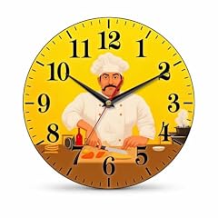 Kaxepren Cartoon Chef Cooking Wall Clock 10 Inch, Silent Non Ticking Kaxepren Cartoon Chef Cooking Wall Clock 10 Inch, Silent Non Ticking product