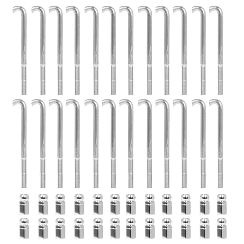 24Pcs Standard Banjo Bracket Hook With Nut Replacement Tension Hook Professional Banjo Round Hook Easy To Install