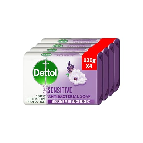 Dettol Sensitive Bathing Soap Lavender & White Musk Scent 120g x 4