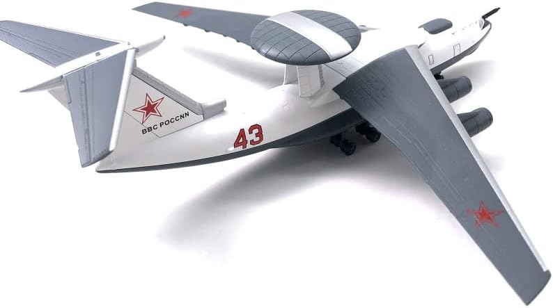 Miniatura 4 de MOOKEENONE 1200 Soviet Beriev A-50 Mainstay Modelo de avión de alerta temprana Modelo de avión de simulación Modelo de aviación Kits de aviones para