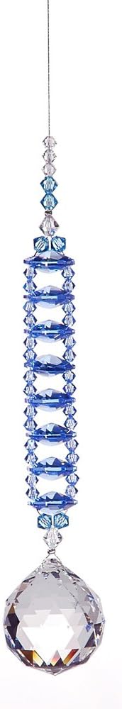 CRYSTAL WORLD Sapphire Crystal Suncatcher w/30mm Crystal Ball