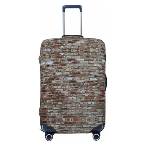 Brick Red Stone Print Luggage Suitcase Cover Protector Luggage Washable Covers With Concealed Zipper