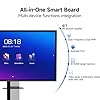 Smart Board, Interactive Whiteboard, 4K UHD Touch Screen Digital Board, Digital Electronic Smartboard for Classroom,Office & Conference Rooms,Open App Ecosystem(Board & Wall Mount Only) (55 Inch)