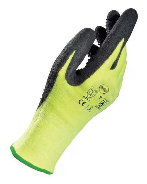 MOLLIFII Nitrile Palm Coated Thermal Gloves, High Temperature, Lightweight, Yellow, Size 9, 1 Pair