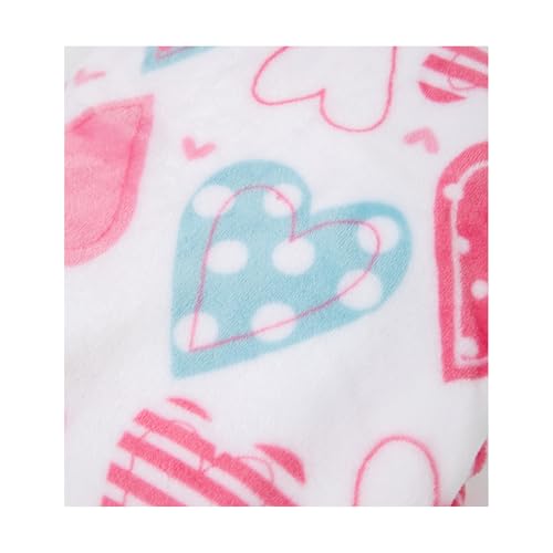 Image of Flannel Toddler Blanket - Soft 50 inchx40 inch Kids Throw for Boys & Girls - Cozy Heartbeat Design Blanket for Toddlers & Children