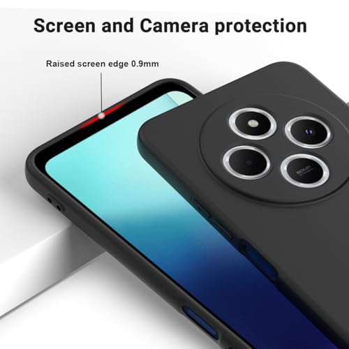 Coque Xiaomi Poco M7 5G résistante aux rayures et fine Svart - 3
