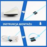 100 sztuk samoprzylepnych uchwytów na kabel, 19 mm x 19 mm podstawka montażowa na kabel, podstawka śrubowa i podkładki klejące, zestaw uchwytów na kable w kolorze czarnym do bezpiecznej organizacji