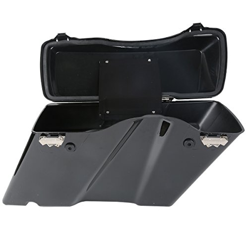 Alforjas duras negras para Harley Touring 1993-2013 miniatura 4