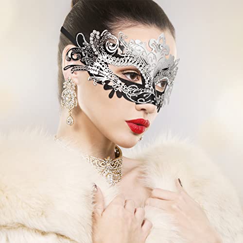 Image of Coddsmz Couple Masquerade Mask Set - Venetian & Mardi Gras Mask for Women & Men