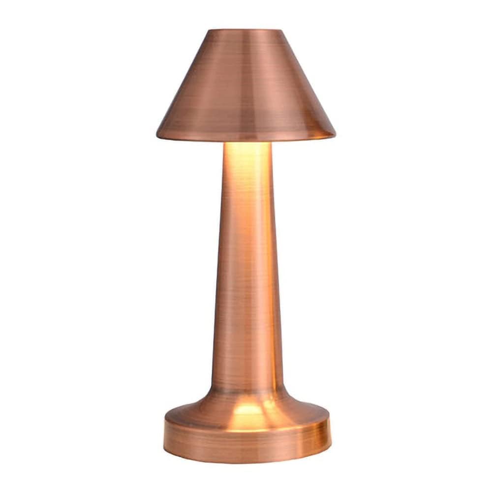 Portable LED Table Lamp,3 Color Touch Sensor Rechargeable and Dimmable Wireless Desk Lamp for Coffee Tables Restaurants,3-Levels Brightness Room Decor Table Lamp (Rose Gold)-image-10