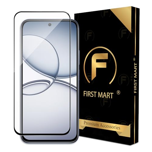 Image of FIRST MART Military-Grade Gorilla Tempered Glass For Realme Narzo 90X (6.8 Inch) With Edge To Edge Screen Coverage and Easy Installation Kit |Black