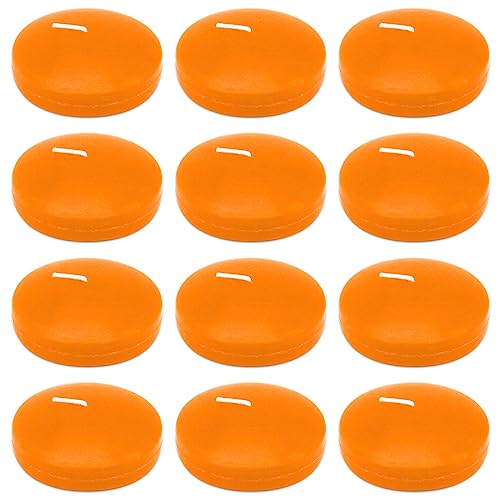 10 Hour Orange Floating Candles Large 3" Unscented Dripless Water Wax Floating Candles For Vases, Centerpieces At Wedding, Party, Pool, Holidays, Set Of 12 #TOP26