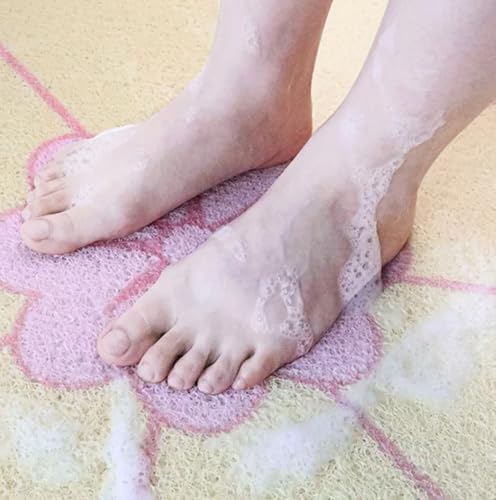 Alfombrilla de ducha antideslizante de PVC, alfombrilla de baño antimoho con drenaje, alfombrilla de secado rápido para ducha interior, 80 x 80 cm, duradera y fácil de limpiar