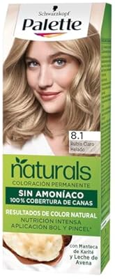 Schwarzkopf Palette Naturals Color Creme - Tono 8.1 cabello Rubio Claro Helado - Coloración Permanente – Óptima cobertura de canas – Colores naturales