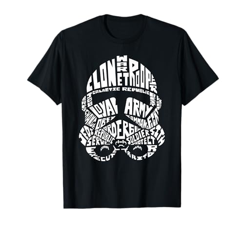 T-shirt Star Wars Stormtrooper Helmet au design typographique net