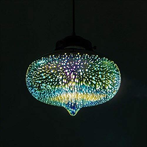 Moderne 3D-Glas-Tropfenleuchte mit buntem Schatten, Feuerwerk, Pendelleuchten, kreative Hängeleuchte für Esszimmer, Küche, Loft, Büro, Garten, Dekor, Deckenbeleuchtung, LED-E27-Einzelkopf-Kronleuchter Moderne 3D-Glas-Tropfenleuchte mit buntem Schatten, Feuerwerk, Pendelleuchten, kreative Hängeleuchte für Esszimmer, Küche, Loft, Büro, Garten, Dekor, Deckenbeleuchtung, LED-E27-Einzelkopf-Kronleuchter