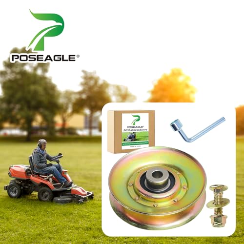 POSEAGLE 532139245 Idler Pulley Replaces Craftsman 127783 139245 690549MA123766X 106298X Husqvarna 532139245 532127783 532106298 532123766 for GT160 GT190 GT200 GT2500 YT140H YT150 YT160 YT161H Mowers - Thumbnail 2