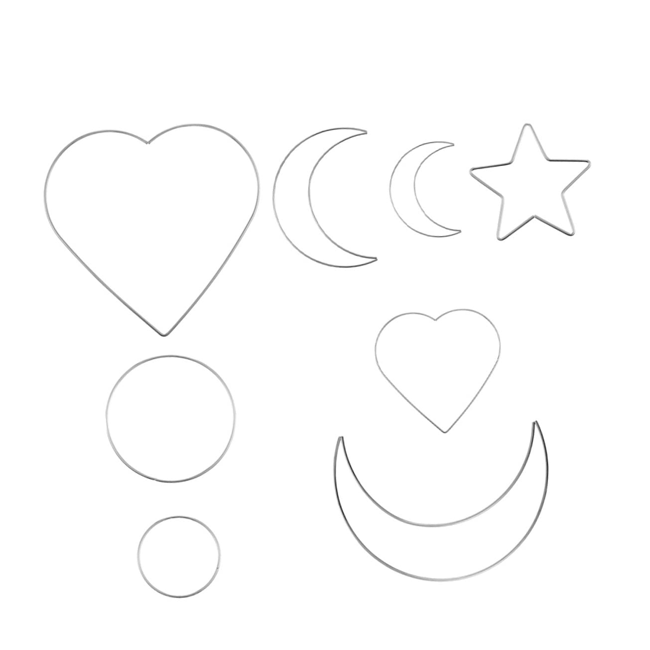 HOOTNEE 8pcs Dream Catcher Making Tool Iron Wreath Hoops for DIY Floral Decoration for Christmas Weddings and Events Sturdy and Smooth Wreath Rings