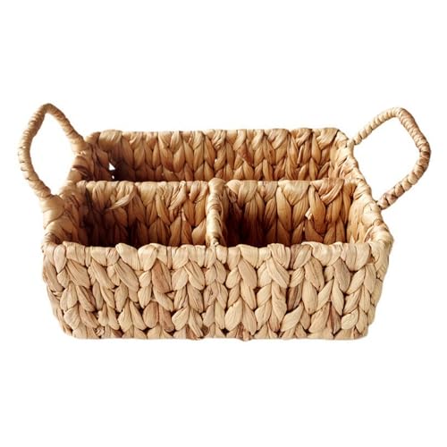 Panier de rangement tissé multifonctionnel en bois pour optimiser vos tiroirs