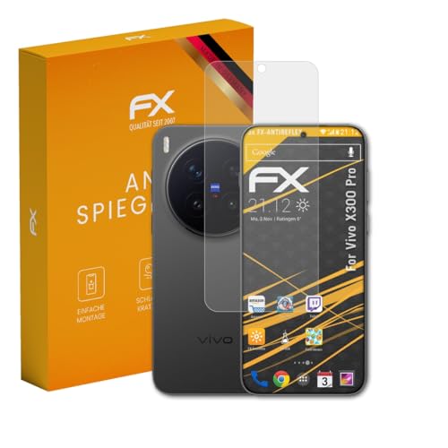 atFoliX Película Protectora compatible con Vivo X300 Pro Lámina Protectora de Pantalla, antirreflejos y amortiguadores FX Protector Película (3X)