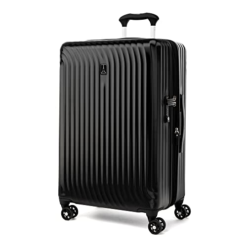 Maxlite® Air 70 Cm. Mediana Facturación Expansible Rígida Trolley De 4 Ruedas (70x44x28 Cm.) Negro Cover