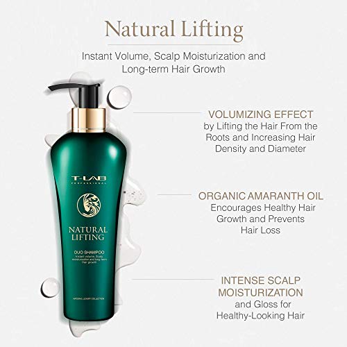 T-Lab Professional Natural Lifting Duo Shampoo For Oily Hair, Sulfate-Free Volumizing Shampoo For Thin Hair, Organic Thickening Shampoo For Hair Growth And Salon Volume 10.14 Fl Oz #TOP1