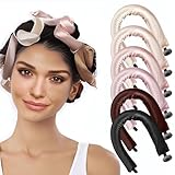 6 Pack Heatless Hair Curler, Heatless Curls Overnight for All Hairs Types, Hair Rollers for Blowout Look Long Hair, Curls Satin Jumbo Flexi Rods to Sleep in (Color, A)