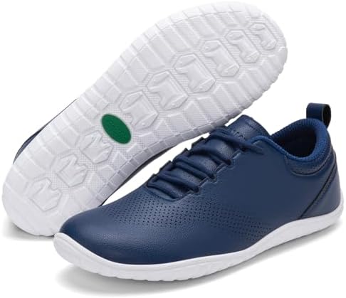 SAGUARO Barfußschuhe Herren Kunstleder Leichte Minimalistische Schuhe mit Breiter Zehenbox & Zero Drop Sohle für Outdoor Fitness Walking Freizeit, Gr.39-48