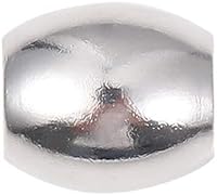 Vista 6 de Cuentas espaciadoras de acero inoxidable de 0.394 x 0.433 in ovaladas sueltas para hacer joyas de bricolaje, 10 unidades con agujero de 0.236