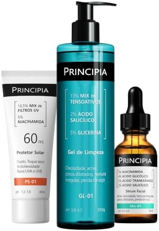 Principia Kit Anti-Acne Trio Gel de Limpeza GL-01 + Sérum Mix-01...