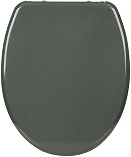 WOLTU Grey Toilet Seat, Soft Close Quick Release Toilet Seat,Anti-Bacterial,Dual Fittings System Included