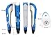 Artlike 3D Stereoscopic Printing Pen for 3D Doodling and Drawing with Power Adapter ABS Filament for Children (Blue)