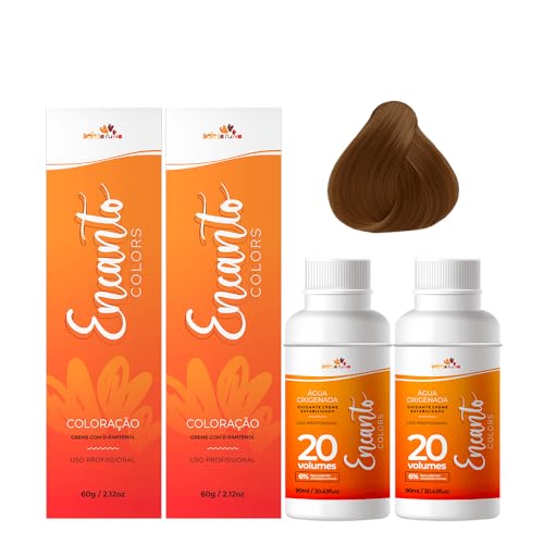 Kit Beleza Ruiva Encanto Colors 7.43 e Oxigenada 20vol 6% - Duas Unidades