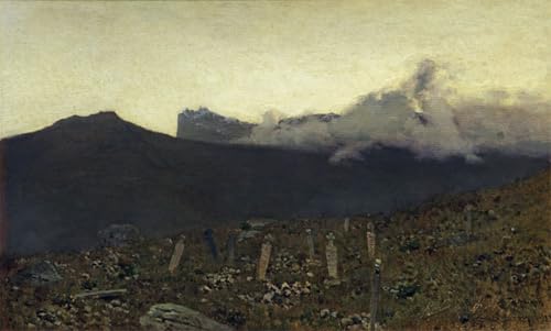 Cuadro de pared Cementerio tártaro Isaac Levitan lienzo impreso decoraciones del hogar 60x90