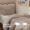 Bedsure Duvet Cover Twin/Twin XL Size - Soft Double Brushed Bedding Set for Kids & Adults, Zipper Closure, 2 Pieces, Includes 1 Duvet Cover (68"x90") & 1 Pillow Sham, NO Comforter, Khaki #1