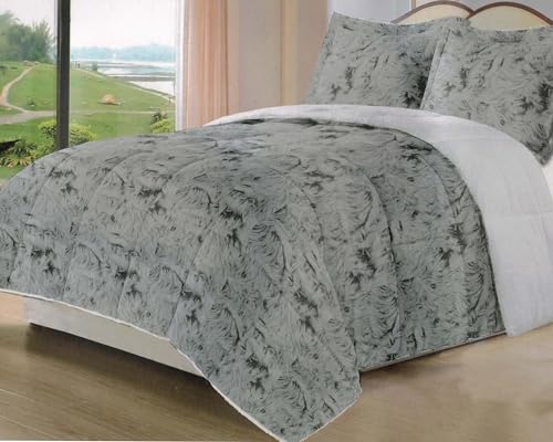 Besch Edredón Invierno Nórdico De Terciopelo Pv Con Forro Polar De Sherpa 180x260 Cm 1 Funda De Almohada Edredones Borreguillo Extra Suave Para Cama, Cálido Y Gruesa Gris Besch Edredón Invierno Nórdico De Terciopelo Pv Con Forro Polar De Sherpa 180x260 Cm 1 Funda De Almohada Edredones Borreguillo Extra Suave Para Cama, Cálido Y Gruesa Gris