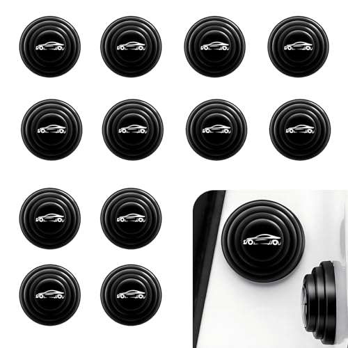 Nomocale 12 PCS Car Door Shock Absorber, Thickened Silicone Sound Insulation Cushion, 1.06
