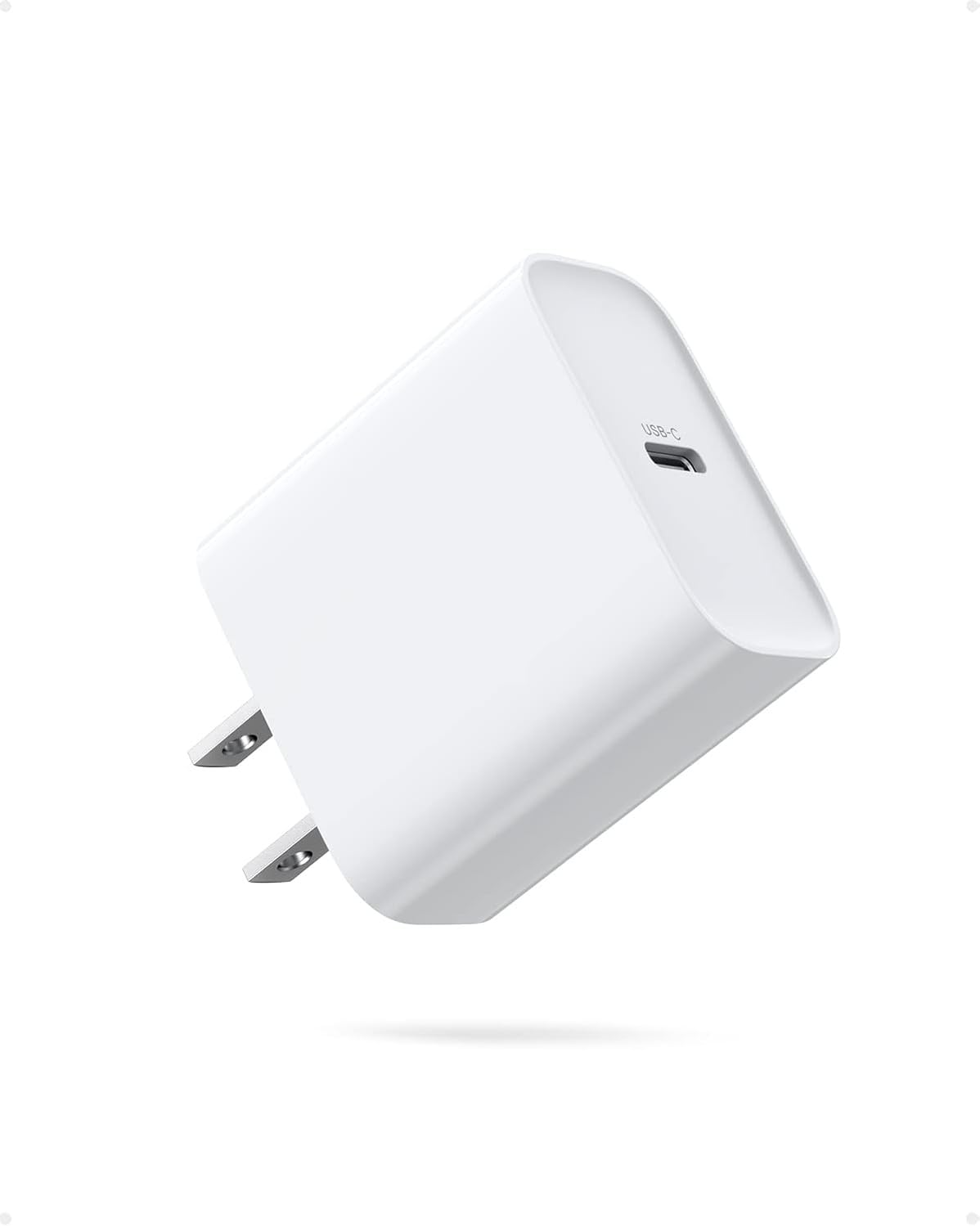 20W USB C Charger Block Compatible for iPhone 17 Charging Plug, MFi Certified Fast USB C Wall Cube Power Adapter Compatible with iPhone 17 16 15 14 13 12 11, Galaxy, Pixel, USB-C Charge Brick Box