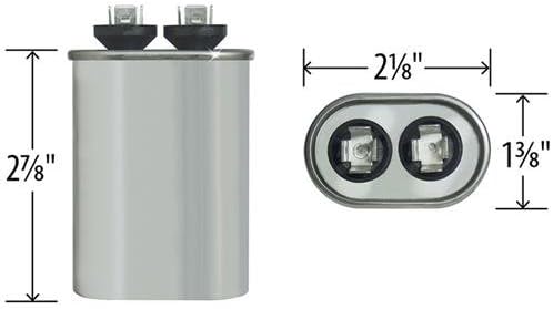 GE GENTEQ Capacitor Oval 12.5 uf MFD 370 volt 97F9003