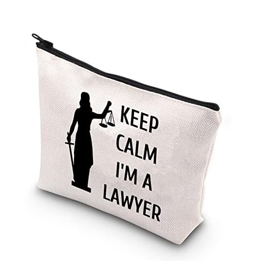 PLITI Beauty case con bilancia della giustizia, idea regalo per avvocato, regalo per nuovo avvocato, con scritta "Keep Calm I'm A Lawyer", Keep Calm Lawyeru
