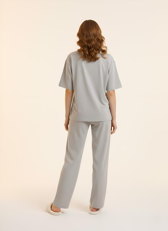 Image of My Swag Women Night Suit Cotton | Stylish Printed T-Shirt Pajama Set | Comfortable Sleepwear, Lounge Wear & Daily Home Wear | Plus Size