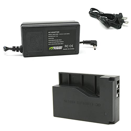 Wasabi Power ACK-E15 AC Power Adapter Kit with DC Coupler DR-E15 (LP-E12 Dummy Battery for Canon EOS Rebel SL1, EOS 100D, PowerShot SX70 HS)