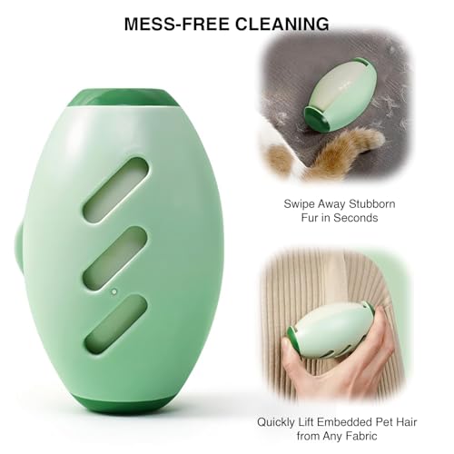 Image of Portable Lint Roller for Pet Hair - Reusable Dog & Cat Fur Remover, Compact Travel-Friendly Hair Remover for Clothes, Furniture & Car Interiors
