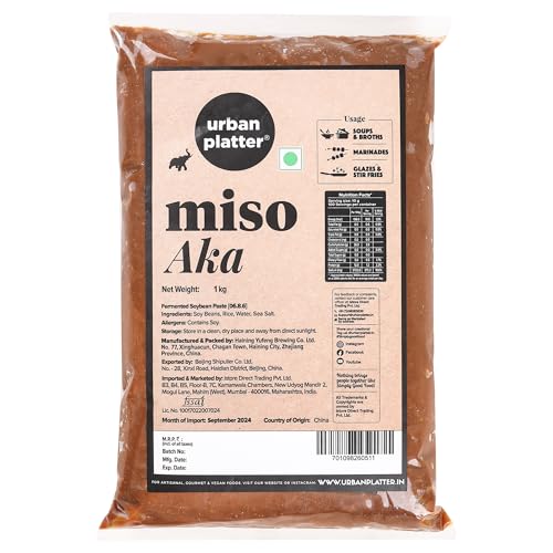 Image of Urban Platter Aka Miso Paste, 1kg (Dark Miso | Fermented Soybean Paste | Preservative-Free | Deep Umami Flavor)