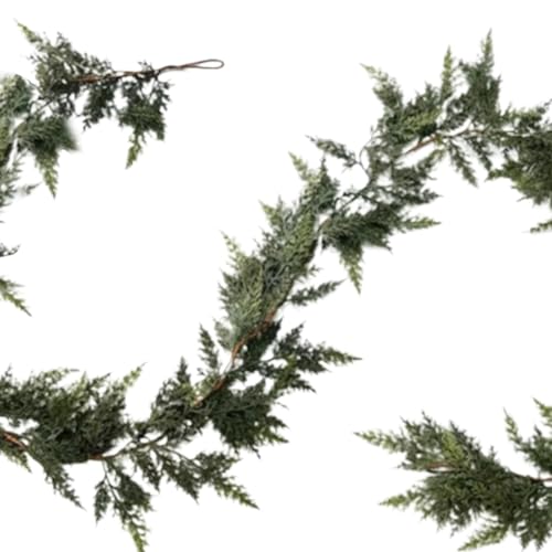 Guirlande de Noël avec lumières intégrées en cèdre sans perte d'aiguilles - 7