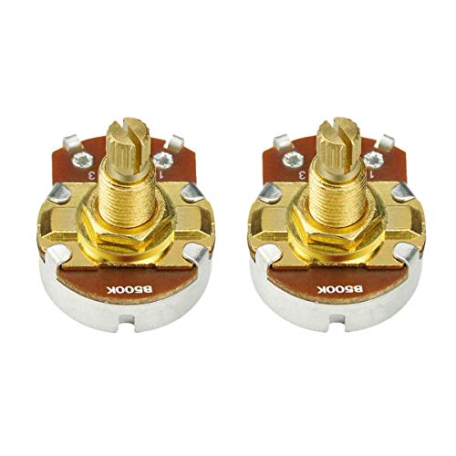 IKN 2 pièces Pots de contrôle de Volume de tonalité de guitare pleine taille B500K potentiomètre conique linéaire L18mm… - Les Beatles, Paul McCartney, John Lennon, RIngo Starr, George Harrison IKN 2 pièces Pots de contrôle de Volume de tonalité de guitare pleine taille B500K potentiomètre conique linéaire L18mm…