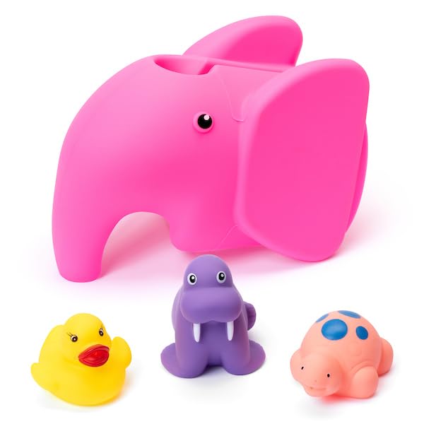 Image of Elephant Faucet Cover for Kids | Child-Friendly Silicone Bath Spout Protector with Easy Installation | Safe for Baby Bathtime | Cute Bathroom Safety Accessory | Gray Baby Bath Essentials | With MUMS
