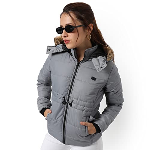 Image of PINACOLADA Women's Puffer Regular Fit Bomber Jacket For Winter Wear | Standing Collar | Full Sleeve | Zipper | Casual Jacket For Woman & Girl | Western Stylish Jacket For Women