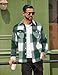 COOFANDY Flannel Shirt for Men Plaid Button Down Shirt Long Sleeve Shirts Green