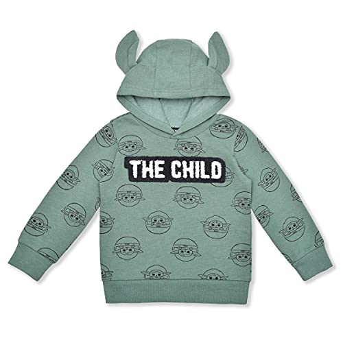 Star Wars Baby Yoda Boys’ Hoodie With Ears For Toddler And Little Kids – Green #TOP24